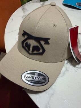 Nasty Pig Beige Cap with Black Raised Logo